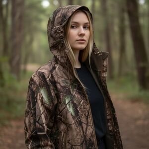 Women's Camouflage Hooded Jacket